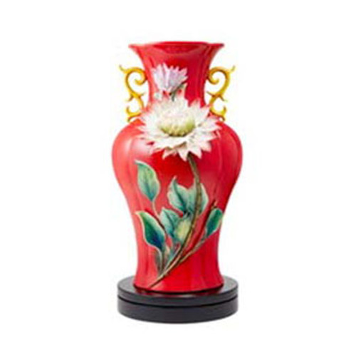 Franz Porcelain King Protea Vase Limited Edition FZ03704