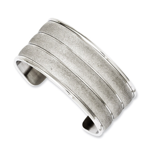 Laser Cut Cuff Bangle - Stainless Steel SRB1000