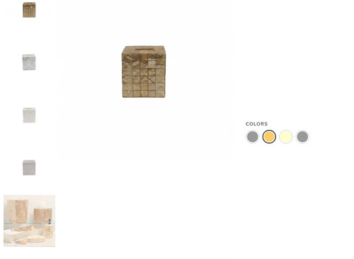 Casafina Capiz Champagne Boutique Tissue Box 7457