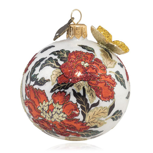 Jay Strongwater Chinoiserie Artisan 3 Inch Glass Ornament SDH2308-289