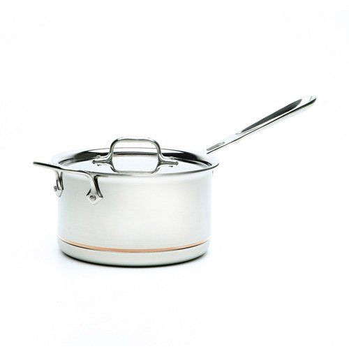 All Clad Copper Core 4 Qt. Sauce Pan with Loop & Lid