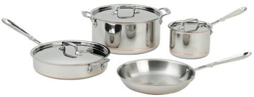 All Clad Copper Core 7 Piece Cookware Set