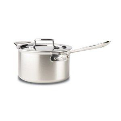 All Clad d5 Brushed Stainless 4 Qt. Sauce Pan with Lid