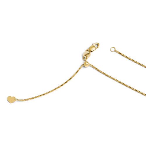 Adjustable Box Chain 22 Inch - 10k Gold 5190-22