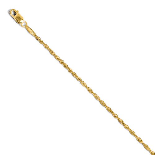 Singapore Chain 22 Inch - 14k Gold 668-22