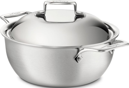 All Clad d5 Brushed Stainless 5-Ply 5.5 Qt Dutch Oven with Lid