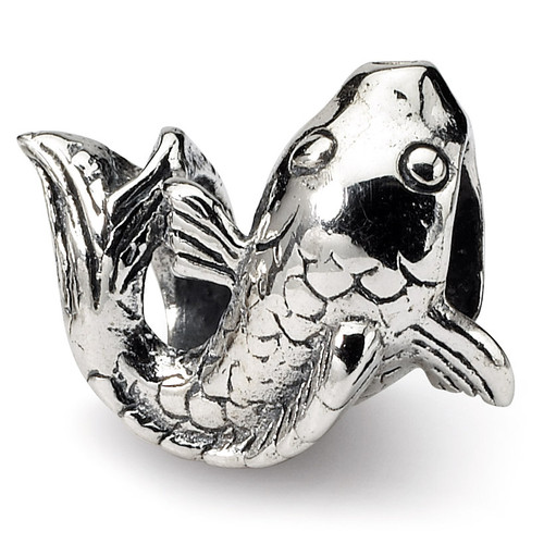 Fish Bead - Sterling Silver QRS1092