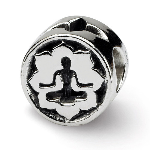 Yoga Lotus Bead - Sterling Silver QRS332
