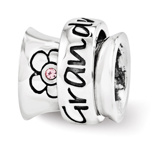 Swarovski Grandmother Spinner Bead - Sterling Silver QRS3411