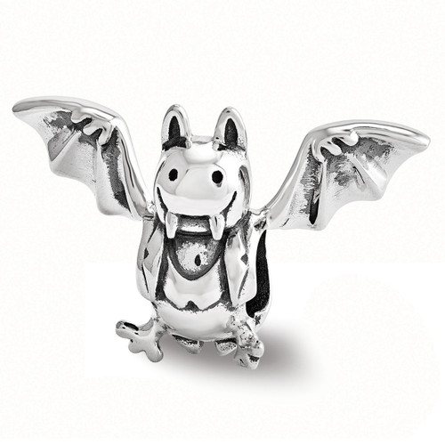 Bat Bead - Sterling Silver QRS3450