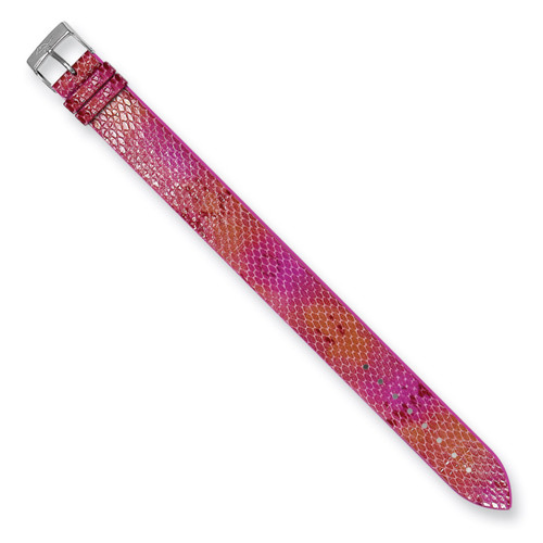 Moog Pink Raspberry Python Texture Calf Leather Watch Band