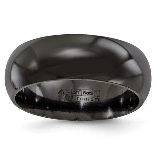 Edward Mirell Black Titanium 8mm Band EMR114
