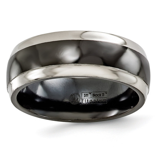Edward Mirell Black Titanium 8mm Band EMR130