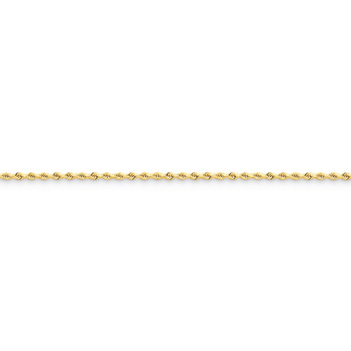 1.75mm Diamond-cut Rope Anklet 10 Inch 14k Gold 014L-10