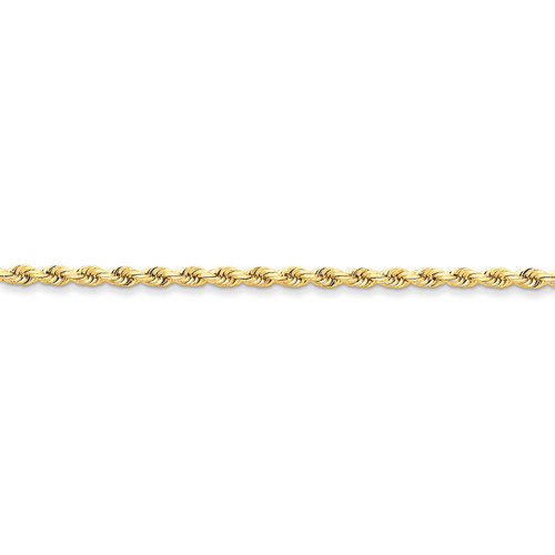3.20mm Diamond-cut Rope with Lobster Clasp Chain 20 Inch 14k Gold 023L-20