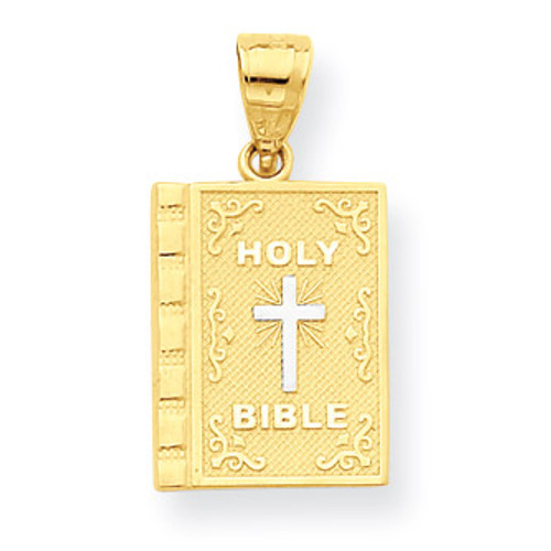 Holy Bible Charm 10K Gold & Rhodium 10C1038