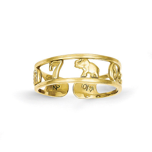 Luck Toe Ring 10k Gold 10C1160