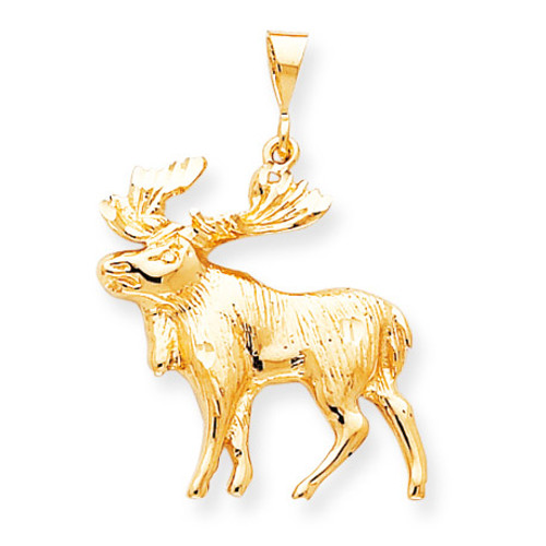 Moose Charm 10k Gold 10C801