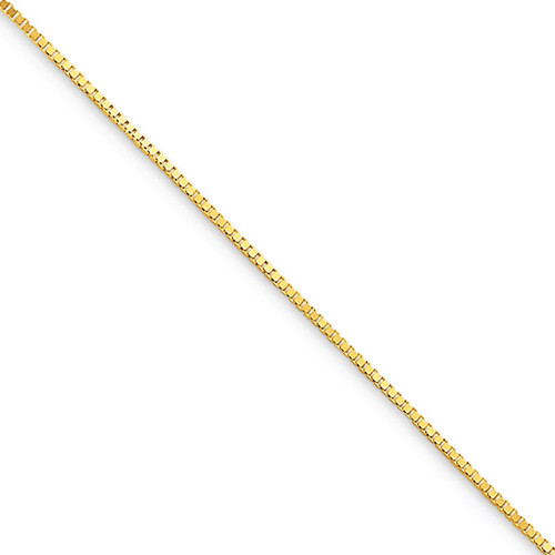 0.7mm Box Chain 24 Inch 10k Gold 10KPE2-24