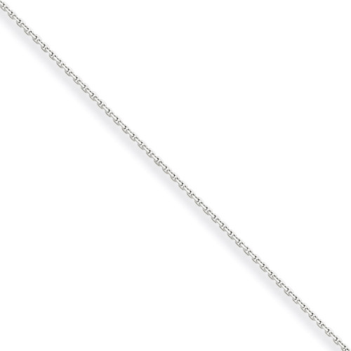 0.8mm Diamond-cut Cable Chain 24 Inch 10k White Gold 10PE192-24
