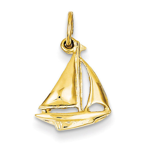 Sailboat Charm 14k Gold A1206