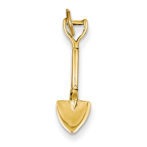 3-D Spade Charm 14k Gold A2140