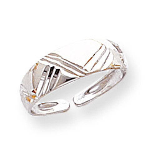 Fancy Toe Ring 14k White Gold D1947