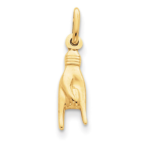 Good Luck Hand Charm 14k Gold D2919