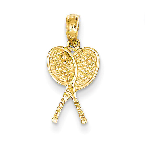 Tennis Racquets Pendant 14k Gold K3568