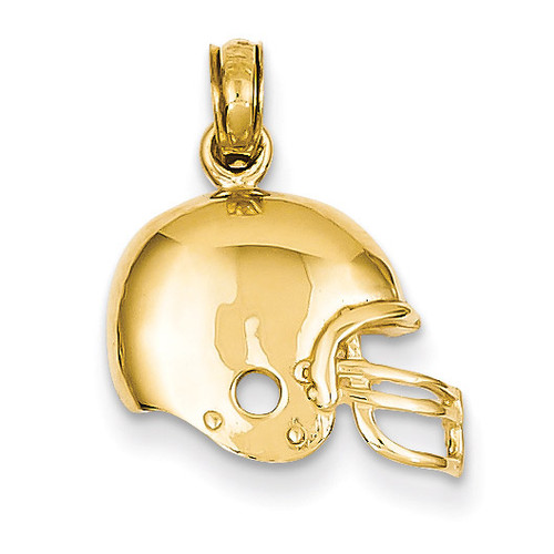 Football Helmet Pendant 14k Gold K3604