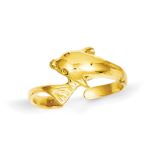 Dolphin Toe Ring 14k Gold K3846