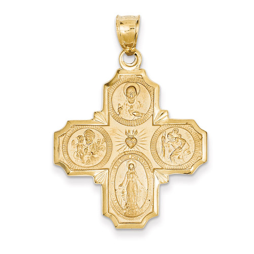 4-Way Medal Pendant 14k Gold M1458