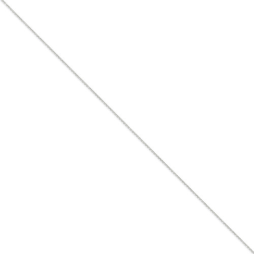 0.75mm Diamond-cut Cable Chain 18 Inch 14k White Gold PEN195-18