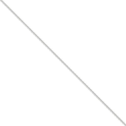 2mm Cable Chain 16 Inch 14k White Gold PEN210-16