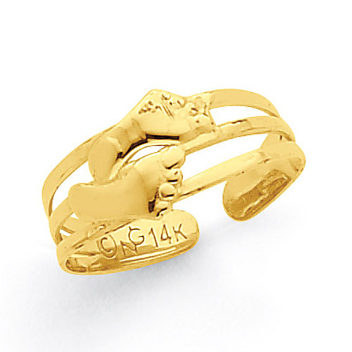 Bare Feet Toe Ring 14k Gold R565