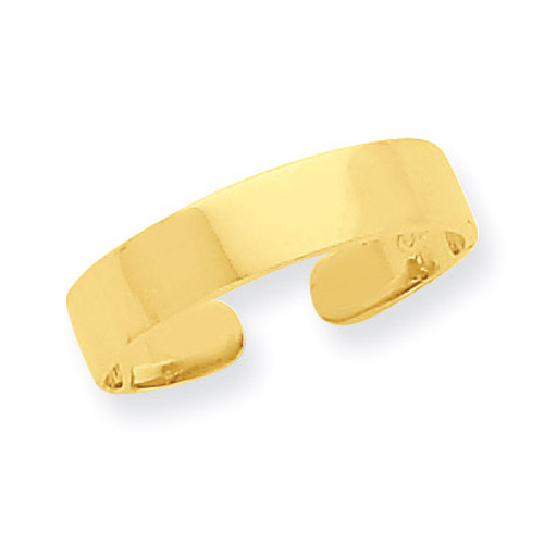 Adjustable Polished Band Toe Ring 14k Gold R567