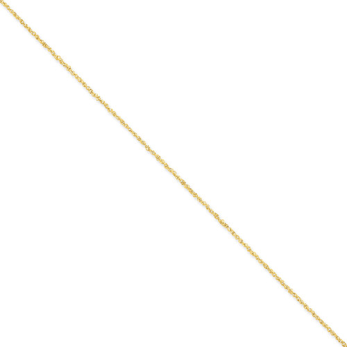 1.7mm Ropa Anklet 9 Inch 14k Gold RPA028-9