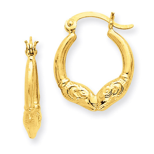 Hoop Earrings 14k Gold S809