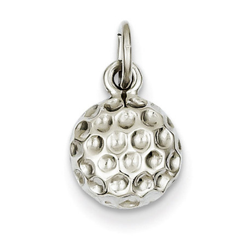 Golf Ball Charm 14k White Gold WCH123