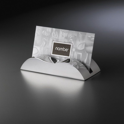 Nambe Wave Business Card Holder 3.75" L x 1.5" H