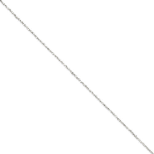 1.7mm Ropa Anklet 9 Inch 14k White Gold WRPA028-9