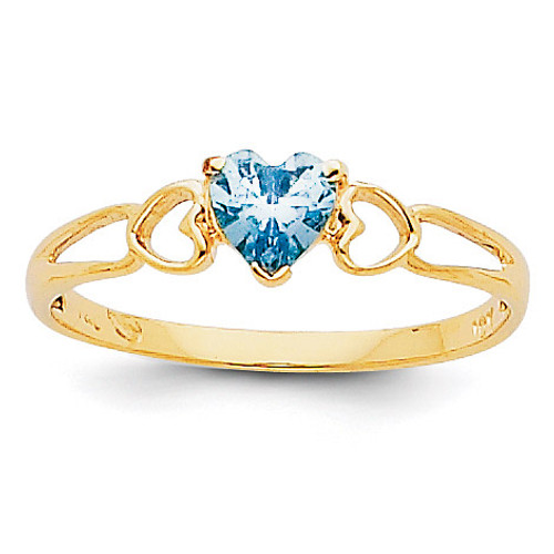 Aquamarine Birthstone Ring 14k Gold XBR156