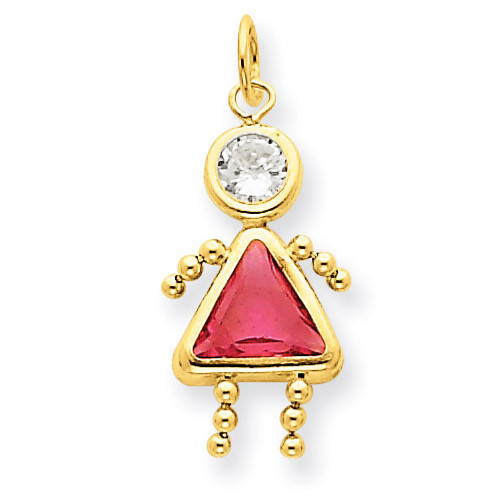 October Girl Birthstone Charm 14k Gold XCK174