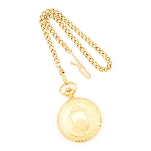 Charles Hubert Gold Finish Off-White Dial with Date Pocket Watch XWA1033