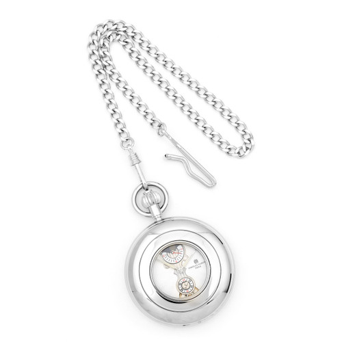 Charles Hubert Chrome-finish White Dial Pocket Watch XWA844