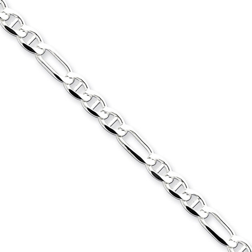 24 Inch 3.75mm Figaro Anchor Chain Sterling Silver QAF100-24