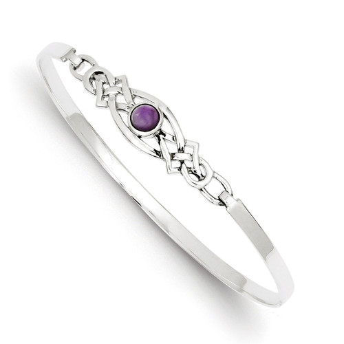 Amethyst Bangle Sterling Silver QB747
