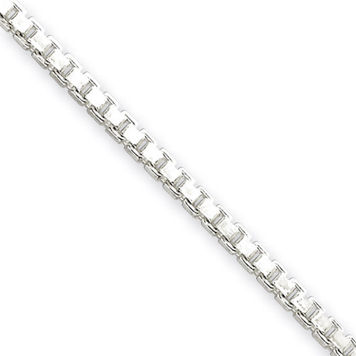 18 Inch 2.5mm Box Chain Sterling Silver QBX050-18