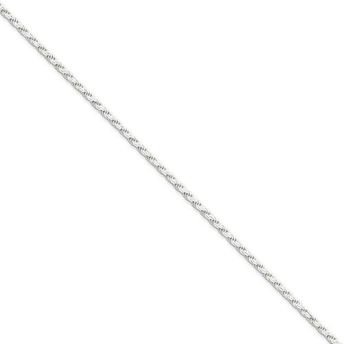 16 Inch 2.25mm Flat Rope Chain Sterling Silver QFC23-16