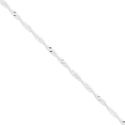 7 Inch 3.00mm Singapore Chain Sterling Silver QFC70-7